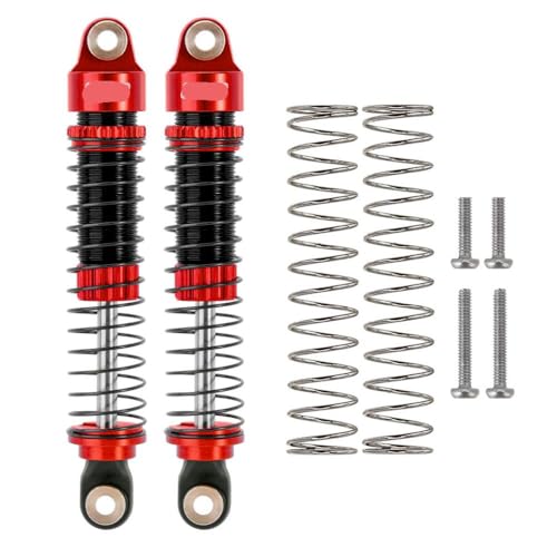 VVHKMSIL 59 mm Langer Gewinde -Stoßdämpferöl -Dämpfer -Upgrade -Teil mit 1/18 RC -Crawler -Modellen mit 1/18 Skala 42 42 Set von 4 kompatibel(Red) von VVHKMSIL