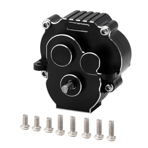 VVHKMSIL CNC Aluminium Vollgetriebe mit 180 gebürstetem Motor 48T kompatibel mit 1/18 RC -Spur Skala(Black) von VVHKMSIL