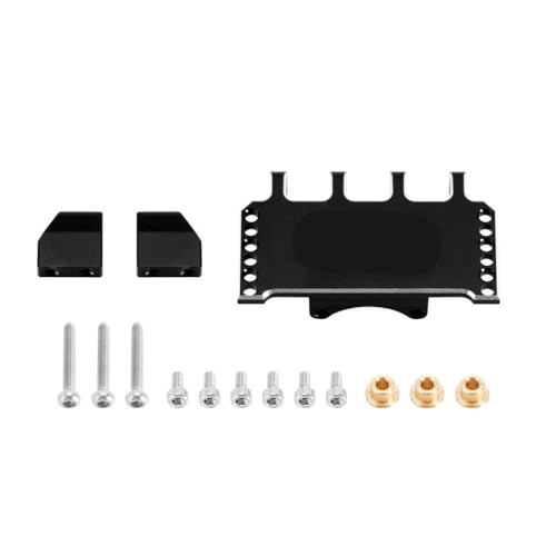 VVHKMSIL Einstellbare CNC -Aluminium -Servo -Mount, die mit 1 24 -Skala -RC -Crawler SCX24 -Upgrade -Teilen kompatibel ist(Black) von VVHKMSIL