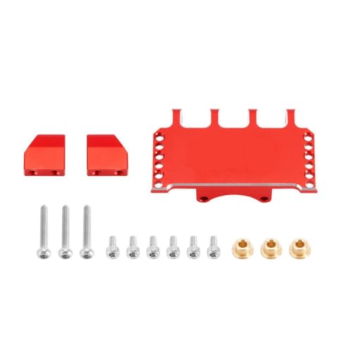 VVHKMSIL Einstellbare CNC -Aluminium -Servo -Mount, die mit 1 24 -Skala -RC -Crawler SCX24 -Upgrade -Teilen kompatibel ist(Red) von VVHKMSIL