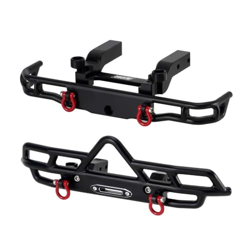 VVHKMSIL FCX18 LC80 1/18 Scale RC Crawler CNC Aluminum Vorder- und Heck -Stoßstangen -Upgrade -Teile, die mit FMS -Modellen kompatibel sind(Both) von VVHKMSIL