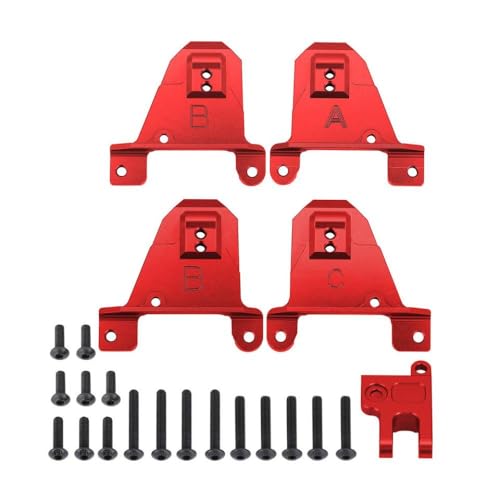 VVHKMSIL Kompatible CNC -Aluminium vorne Heck -Stoßdämpfer -Mount -Upgrade -Teil Kompatibel mit 1 10 -Skala RC Crawler Modell 8216(Red) von VVHKMSIL
