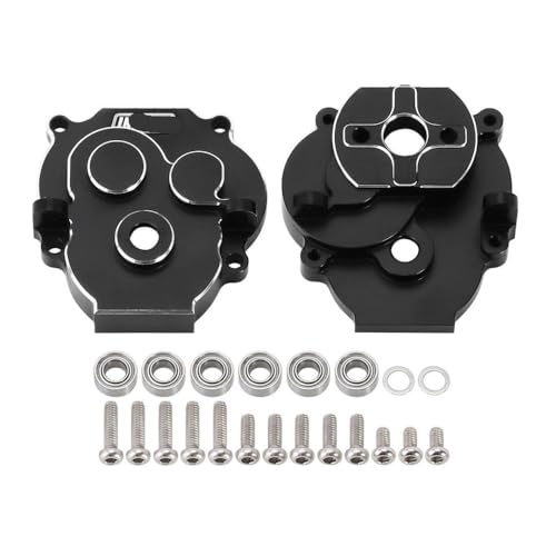 VVHKMSIL Kompatible CNC -Aluminiumübertragungsfall mit Lagern Kompatibel mit 1/18 RC Crawler Upgrade Teil 4m 51(Black) von VVHKMSIL