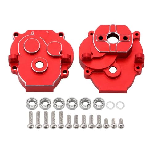 VVHKMSIL Kompatible CNC -Aluminiumübertragungsfall mit Lagern Kompatibel mit 1/18 RC Crawler Upgrade Teil 4m 51(Red) von VVHKMSIL