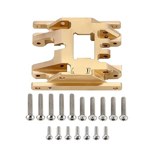VVHKMSIL Kompatible Getriebe Montierung Skid Plate Messing Upgrade -Teil Kompatibel mit 1/18 Skala RC Crawler passt 4m 67 Modell(Brass) von VVHKMSIL