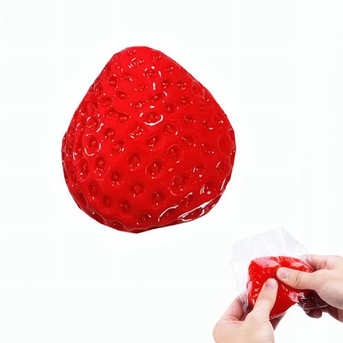 Taba Squishy,Erdbeer Squeeze Spielzeug,Fufu Squishy,antistressball,Stressbälle Erdbeere für Erwachsene Kinder von VVQWCY