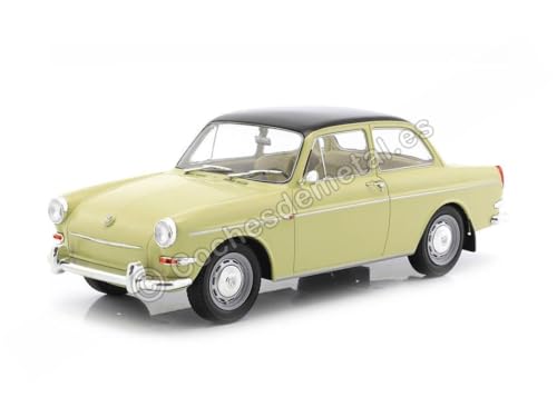 VW 1500 S (Typ 3), beige/schwarz, 1963, Modellauto, Fertigmodell, MCG 1:18 von Volkswagen
