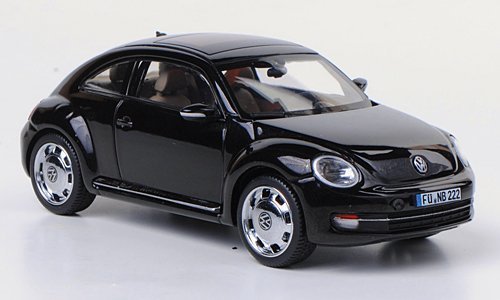 VW Beetle, metallic-schwarz, Modellauto, Fertigmodell, Schuco 1:43 von VW