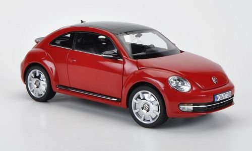 VW Beetle, rot, 2011, Modellauto, Fertigmodell, Kyosho 1:18 von VW