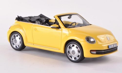 VW Beetle Cabriolet, gelb, 2012, Modellauto, Fertigmodell, Schuco 1:43 von Volkswagen