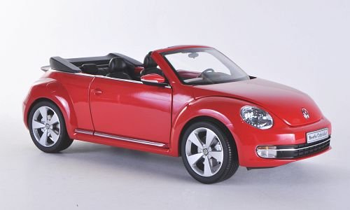 VW Beetle Cabriolet, rot , Modellauto, Fertigmodell, Kyosho 1:18 von VW