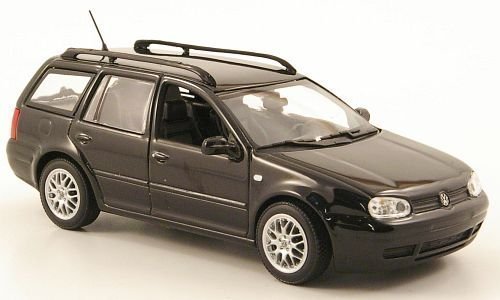 VW Golf IV Variant, schwarz, Modellauto, Fertigmodell, I-Minichamps 1:43 von VW