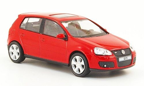 VW Golf V GTI, rot, Modellauto, Fertigmodell, Cararama 1:43 von VW