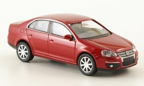 VW Jetta V, met.-rot, 2005, Modellauto, Fertigmodell, Wiking 1:87 von VW