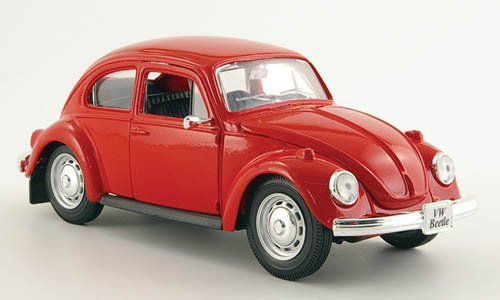 VW Käfer, rot, 1973, Modellauto, Fertigmodell, Maisto 1:24 von VW