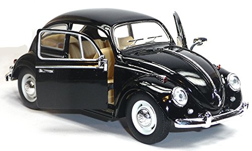 VW Käfer, schwarz, Modellauto, Fertigmodell, Welly 1:24 von VW