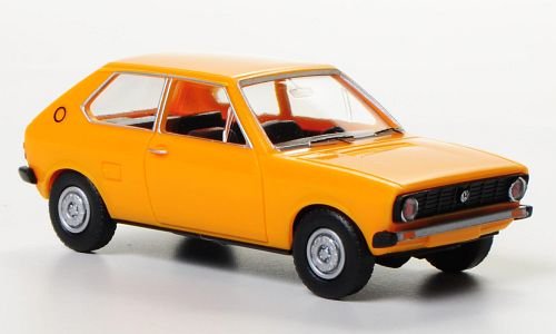 VW Polo I, dkl.-gelb , Modellauto, Fertigmodell, Wiking 1:87 von VW