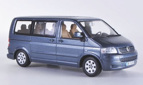 VW T5 Multivan, metallic-grau, 2003, Modellauto, Fertigmodell, Minichamps 1:43 von VW