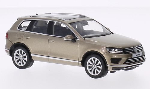 VW Touareg II, metallic-beige, 2014, Modellauto, Fertigmodell, Herpa 1:43 von VW