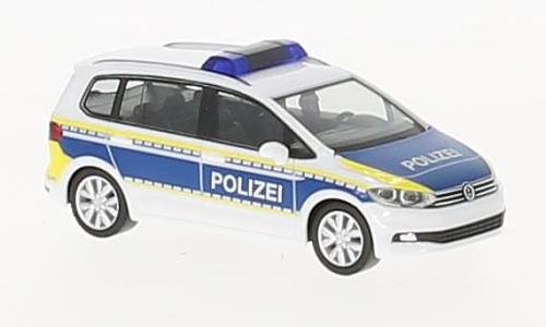 VW Touran, Polizei Brandenburg, 0, Modellauto, Fertigmodell, Herpa 1:87 von VW
