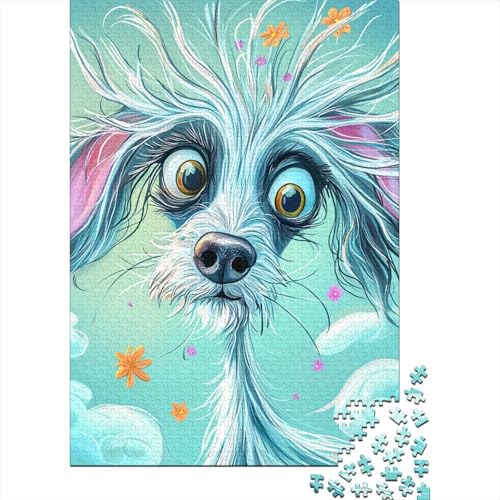 Chinese Crested Puzzle 1000 Teile Schwer Puzzle Spielzeug Pädagogisches Spiel Impossible Herausforderungsspielzeug Für Erwachsene Kinder 1000pcs (75x50cm) von VWENOLRIX