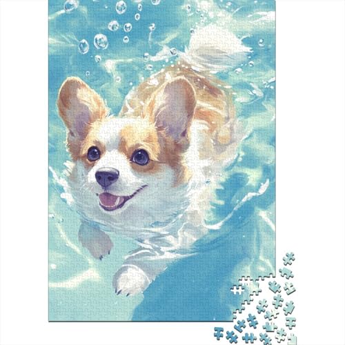 Corgi Puzzle 1000-teilige Schwer Puzzle Spielzeug Lernspiel Impossible Herausforderung Spielzeug Für Erwachsene Und Kinder Ab 14 Jahren 1000pcs (75x50cm) von VWENOLRIX