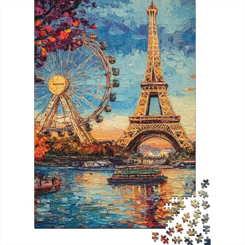 Eiffelturm Puzzles 1000 Teile Schwer Puzzle Spielzeug Pädagogisches Spiel Impossible Herausforderung Spielzeug Für Erwachsene Und Kinder Ab 14 Jahren 1000pcs (75x50cm) von VWENOLRIX