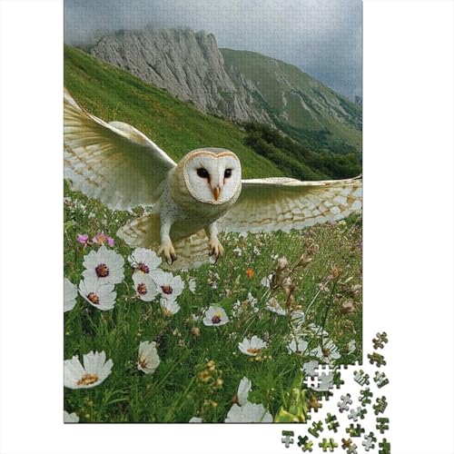 Eule Puzzle 1000-teilige Schwer Puzzle Spielzeug Lernspiel Impossible Herausforderung Spielzeug Für Erwachsene Und Kinder Ab 14 Jahren 1000pcs (75x50cm) von VWENOLRIX