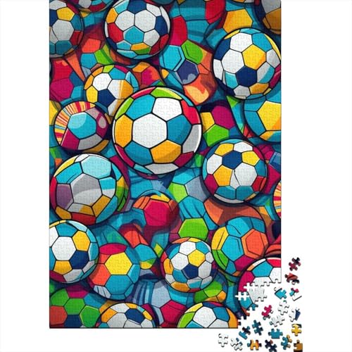 Fußball Puzzle 1000 Teile Schwer Puzzle Spielzeug Pädagogisches Spiel Impossible Herausforderungsspielzeug Für Erwachsene Und Kinder Ab 14 Jahren 1000pcs (75x50cm) von VWENOLRIX