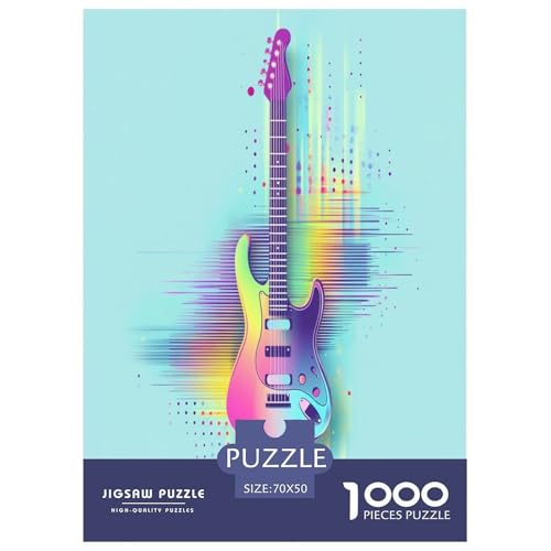 Gitarre Puzzle 1000 Teile Schwer Puzzle Spielzeug Lernspiel Impossible Herausforderungsspielzeug Für Erwachsene Und Kinder in Bewährter 70x50cm/1000pcs von VWENOLRIX