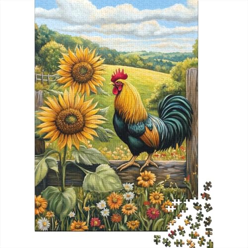 Hahn Puzzle 1000-teilige Schwer Puzzle Spielzeug Pädagogisches Spiel Impossible Herausforderung Spielzeug Für Erwachsene Und Kinder in Bewährter 1000pcs (75x50cm) von VWENOLRIX