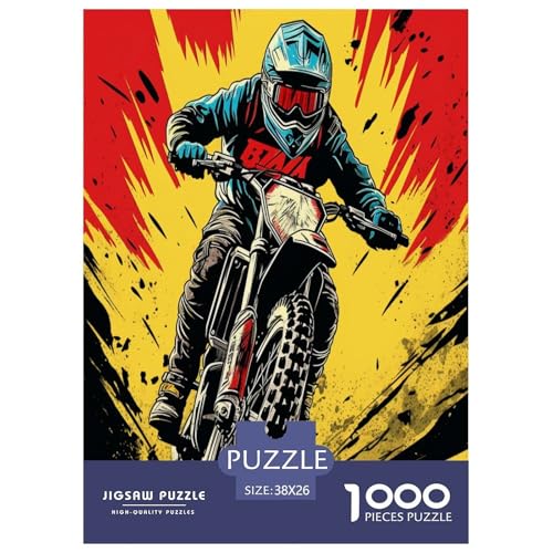 Motorrad Puzzles 1000 Teile Schwer Puzzle Spielzeug Pädagogisches Spiel Impossible Herausforderung Spielzeug Für Erwachsene Und Kinder in Bewährter 38x26cm/1000pcs von VWENOLRIX