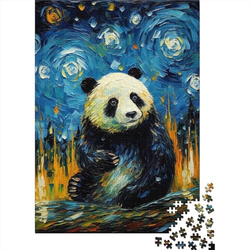 Ölmalerei Panda Puzzle 1000 Teile Schwer Puzzle Spielzeug Lernspiel Impossible Herausforderung Spielzeug Für Erwachsene Und Kinder Ab 12 Jahren 1000pcs (75x50cm) von VWENOLRIX