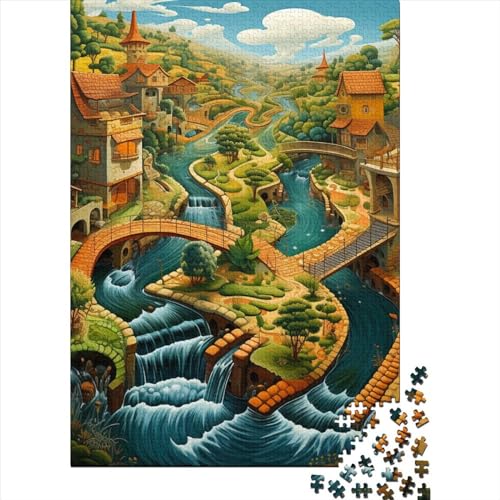 Paradies Puzzle 1000-teilige Schwer Puzzle Spielzeug Lernspiel Impossible Herausforderungsspielzeug Für Erwachsene Und Kinder in Bewährter 1000pcs (75x50cm) von VWENOLRIX
