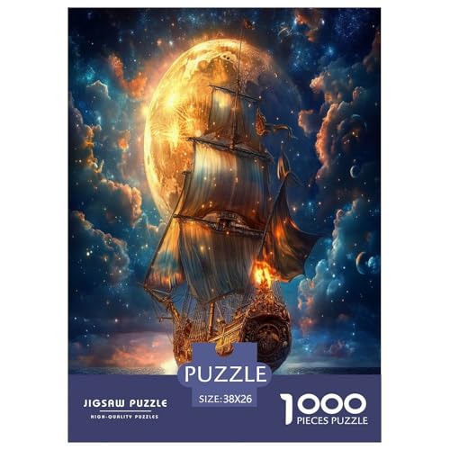 Segelboot Puzzles 1000 Teile Schwer Puzzle Spielzeug Lernspiel Impossible Herausforderung Spielzeug Für Erwachsene Kinder 38x26cm/1000pcs von VWENOLRIX