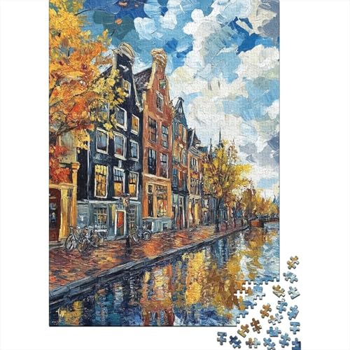 Venedig Wasserstadt Puzzles 1000 Teile Schwer Puzzle Spielzeug Pädagogisches Spiel Impossible Herausforderung Spielzeug Für Erwachsene Kinder 1000pcs (75x50cm) von VWENOLRIX