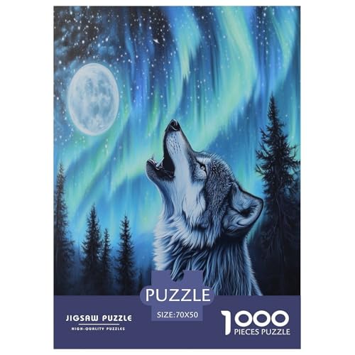 Wolf Puzzle 1000 Teile Schwer Puzzle Spielzeug Lernspiel Impossible Herausforderungsspielzeug Für Erwachsene Und Kinder in Bewährter 70x50cm/1000pcs von VWENOLRIX
