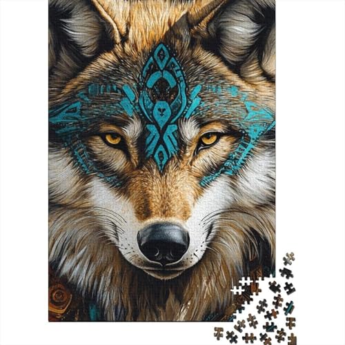 Wolf Puzzles 1000 Teile Schwer Puzzle Spielzeug Pädagogisches Spiel Impossible Herausforderung Spielzeug Für Erwachsene Und Kinder Ab 14 Jahren 1000pcs (75x50cm) von VWENOLRIX