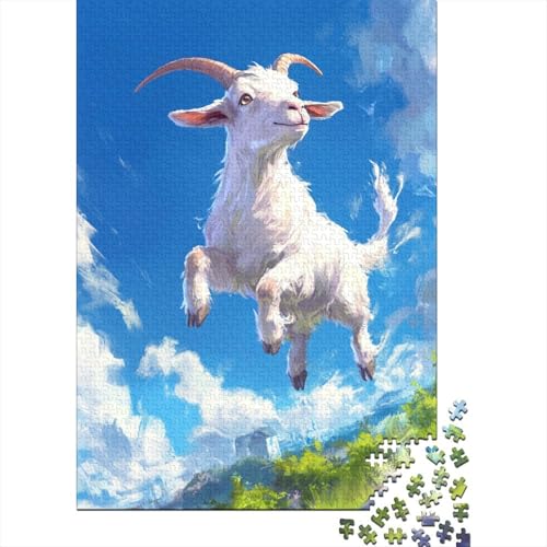Ziege Puzzle 1000 Teile Schwer Puzzle Spielzeug Lernspiel Impossible Herausforderung Spielzeug Für Erwachsene Und Kinder Ab 12 Jahren 1000pcs (75x50cm) von VWENOLRIX