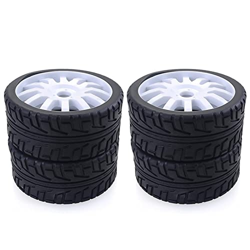 XEBRAD 100-mm-Gummireifen, Räder, 17 mm Sechskant, Redcat for HSP, HPI, for Kyosho, Hobao Team, LOSI, Carson, 1/8 Buggy On-Road RC Car RC-Autoreifen(4pcs F08426A) von VXELY