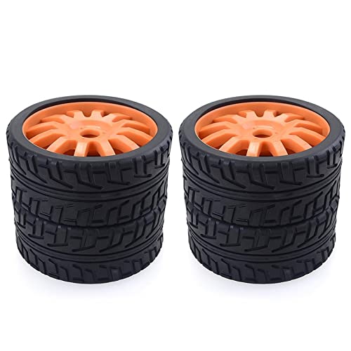 XEBRAD 100-mm-Gummireifen, Räder, 17 mm Sechskant, Redcat for HSP, HPI, for Kyosho, Hobao Team, LOSI, Carson, 1/8 Buggy On-Road RC Car RC-Autoreifen(4pcs F08426B) von VXELY