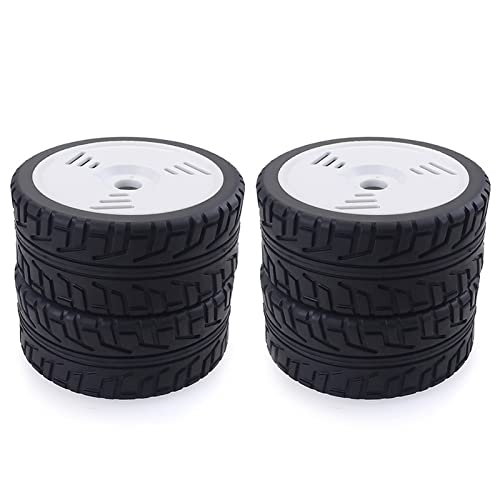 XEBRAD 100-mm-Gummireifen, Räder, 17 mm Sechskant, Redcat for HSP, HPI, for Kyosho, Hobao Team, LOSI, Carson, 1/8 Buggy On-Road RC Car RC-Autoreifen(4pcs F08426D) von VXELY