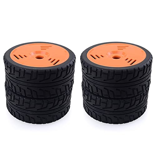 XEBRAD 100-mm-Gummireifen, Räder, 17 mm Sechskant, Redcat for HSP, HPI, for Kyosho, Hobao Team, LOSI, Carson, 1/8 Buggy On-Road RC Car RC-Autoreifen(4pcs F08426E) von VXELY