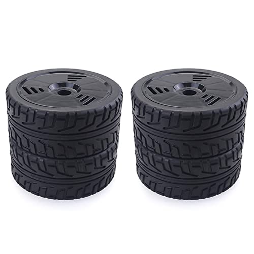 XEBRAD 100-mm-Gummireifen, Räder, 17 mm Sechskant, Redcat for HSP, HPI, for Kyosho, Hobao Team, LOSI, Carson, 1/8 Buggy On-Road RC Car RC-Autoreifen(4pcs F08426F) von VXELY