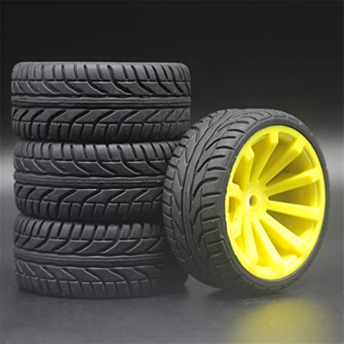 XEBRAD 1Set 4PCS Gummi RC Racing Reifen Auto On Road Felge, for HSP, for HPI, 1/10, for HSP, 94123/94122/94103/D4/D3 603 Alle RC-Autoreifen(600-8002) von VXELY