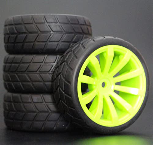 XEBRAD 1Set 4PCS Gummi RC Racing Reifen Auto On Road Felge, for HSP, for HPI, 1/10, for HSP, 94123/94122/94103/D4/D3 603 Alle RC-Autoreifen(603-6083) von VXELY