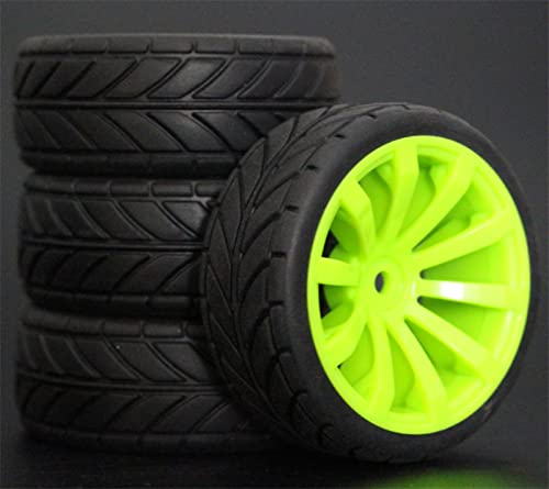 XEBRAD 1Set 4PCS Gummi RC Racing Reifen Auto On Road Felge, for HSP, for HPI, 1/10, for HSP, 94123/94122/94103/D4/D3 603 Alle RC-Autoreifen(603-6086) von VXELY