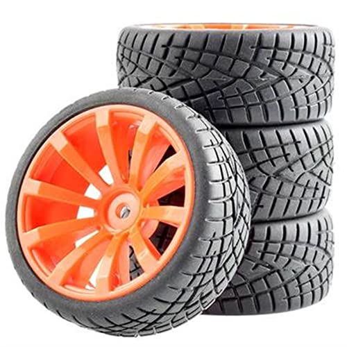 XEBRAD 1Set 4PCS Gummi RC Racing Reifen Auto On Road Felge, for HSP, for HPI, 1/10, for HSP, 94123/94122/94103/D4/D3 603 Alle RC-Autoreifen(604-8001) von VXELY