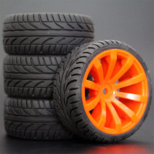 XEBRAD 1Set 4PCS Gummi RC Racing Reifen Auto On Road Felge, for HSP, for HPI, 1/10, for HSP, 94123/94122/94103/D4/D3 603 Alle RC-Autoreifen(604-8002) von VXELY