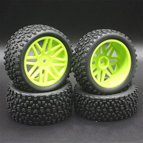 XEBRAD 4 STÜCKE 1/10 Off Road Buggy Felge Reifen Reifen, for HSP, for HPI, for Redcat, Ersatz, for HSP, 94166/94170/94107 66015alle RC-Autoreifen(Green) von VXELY